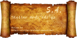 Stoller Arétász névjegykártya